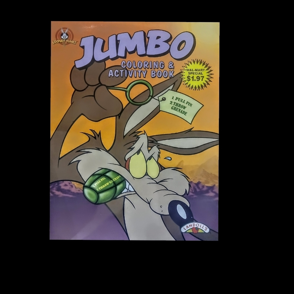 1998 Looney Tunes Jumbo Coloring & Activity Book- 4 Pages Masterfully Colored